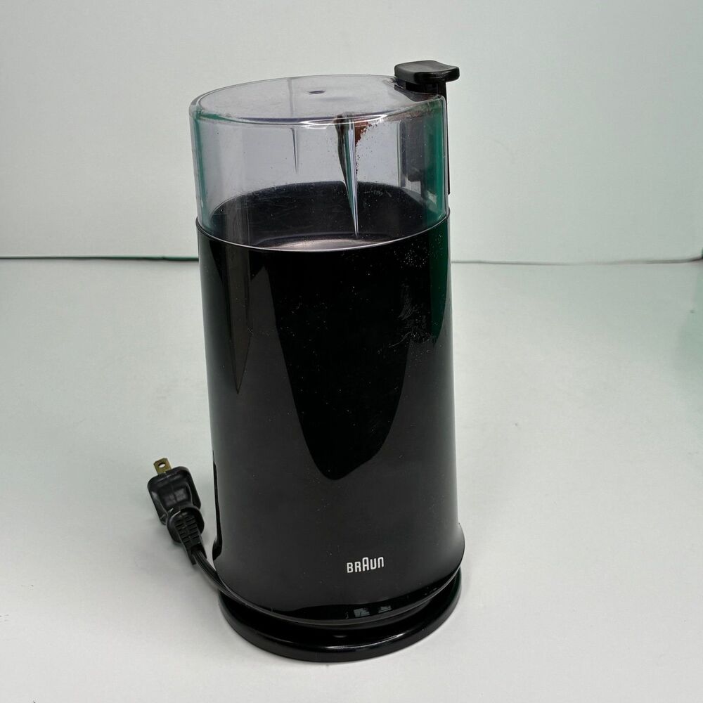 Vintage Braun KSM 2 Aromatic Coffee Grinder Black 2.5 oz Tested Working